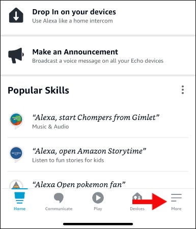 alexa app home page