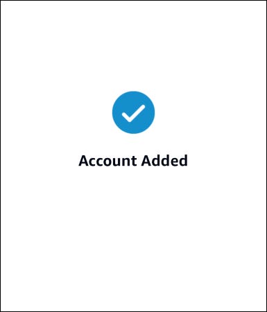 account added notification