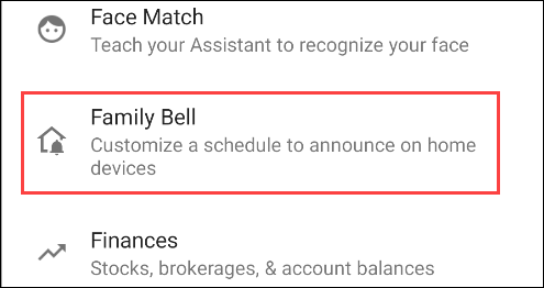 Select "Family Bell."