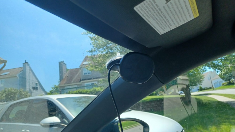 iOttie Velox Magnetic Wireless Charging Dash and Windshield Mount on windshield