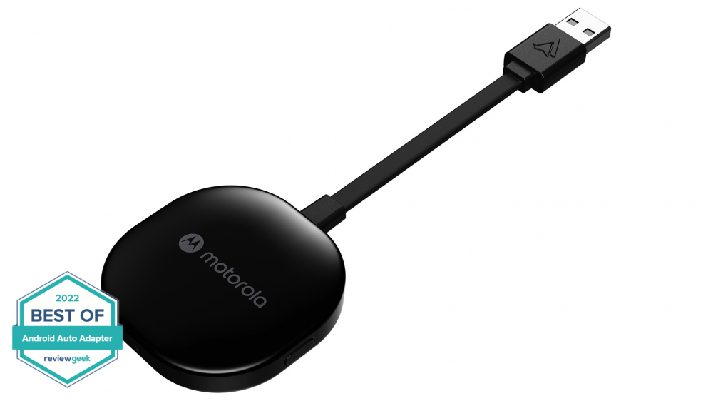 The Motorola MA1 wireless Android Auto adapter.