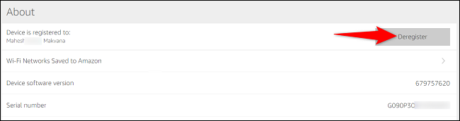 Select "Deregister."