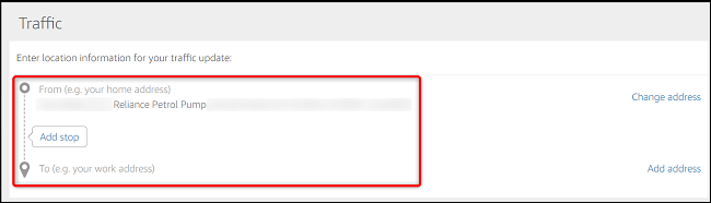 Specify the To and From addresses.