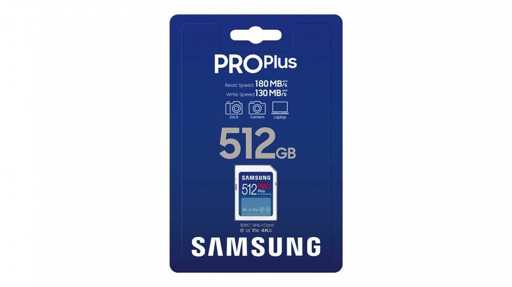 Samsung Pro Plus SD Card in packaging