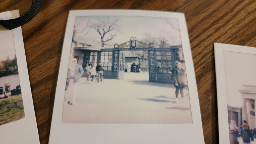 Polaroid instant photo of the Berlin Zoo entrance